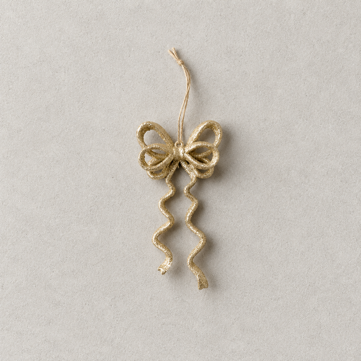 3.5 x 6.5-Inch Glitter Bow Christmas Hanging Ornament - image 1