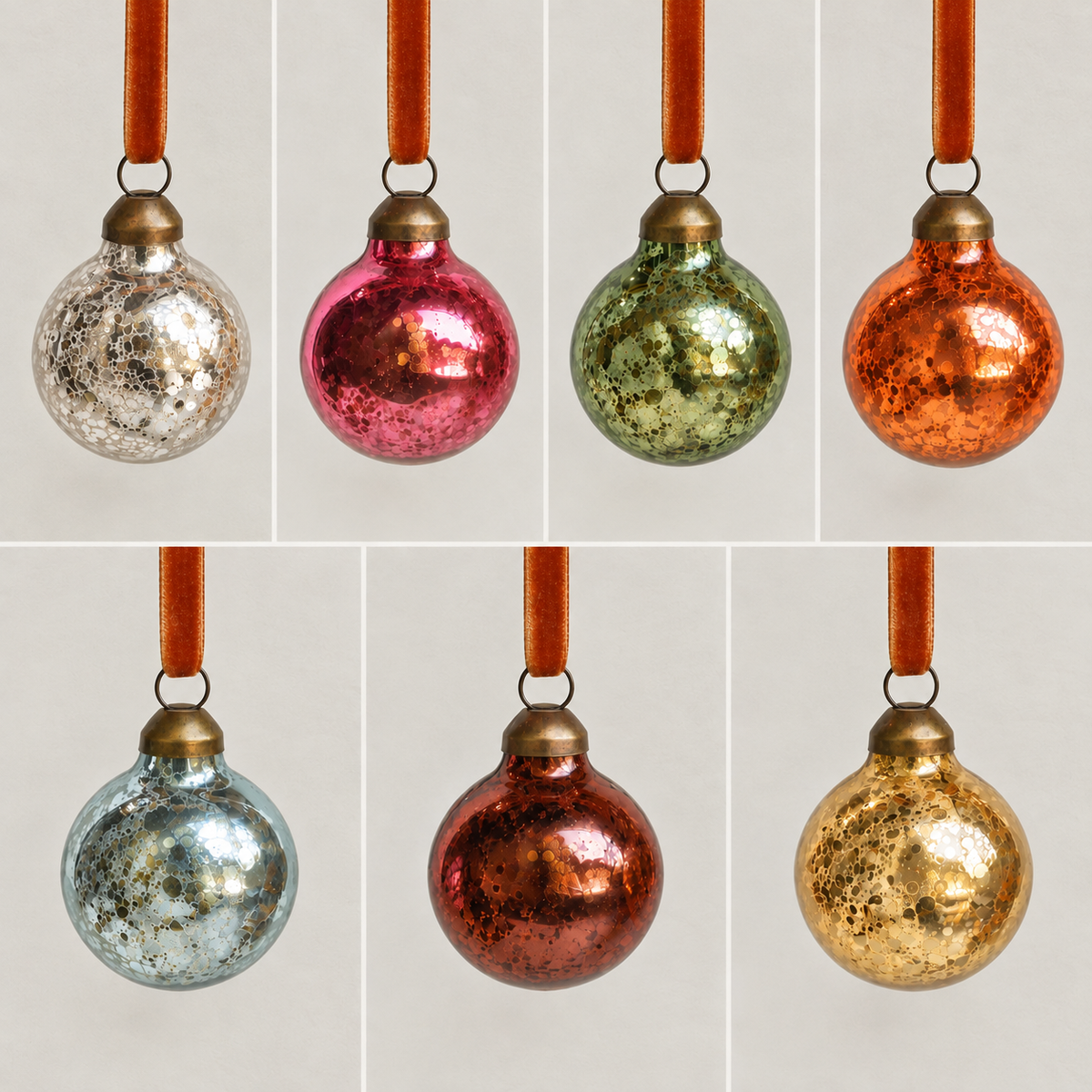 Mini Mercury-Style Glass Christmas Ball Ornament - image 4