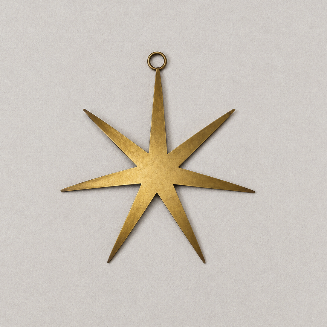 Radiant Brass Star Christmas Hanging Ornament - image 2