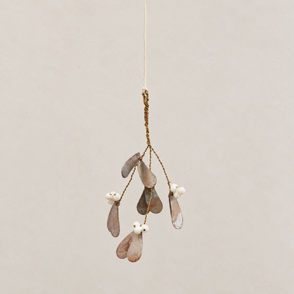 5.9-Inch Antique Metallic Mistletoe Christmas Hanging Ornament - image 2