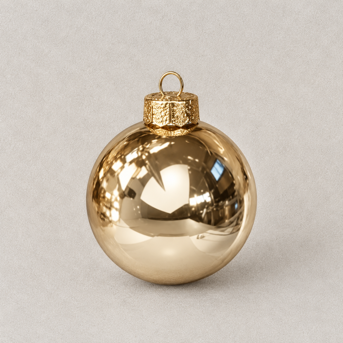 2-Inch Vintage Gold Christmas Hanging Ornament - image 1