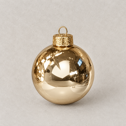 2-Inch Vintage Gold Christmas Hanging Ornament - image 1