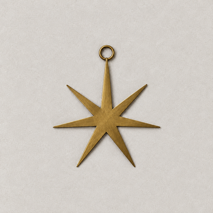 Radiant Brass Star Christmas Hanging Ornament - image 3