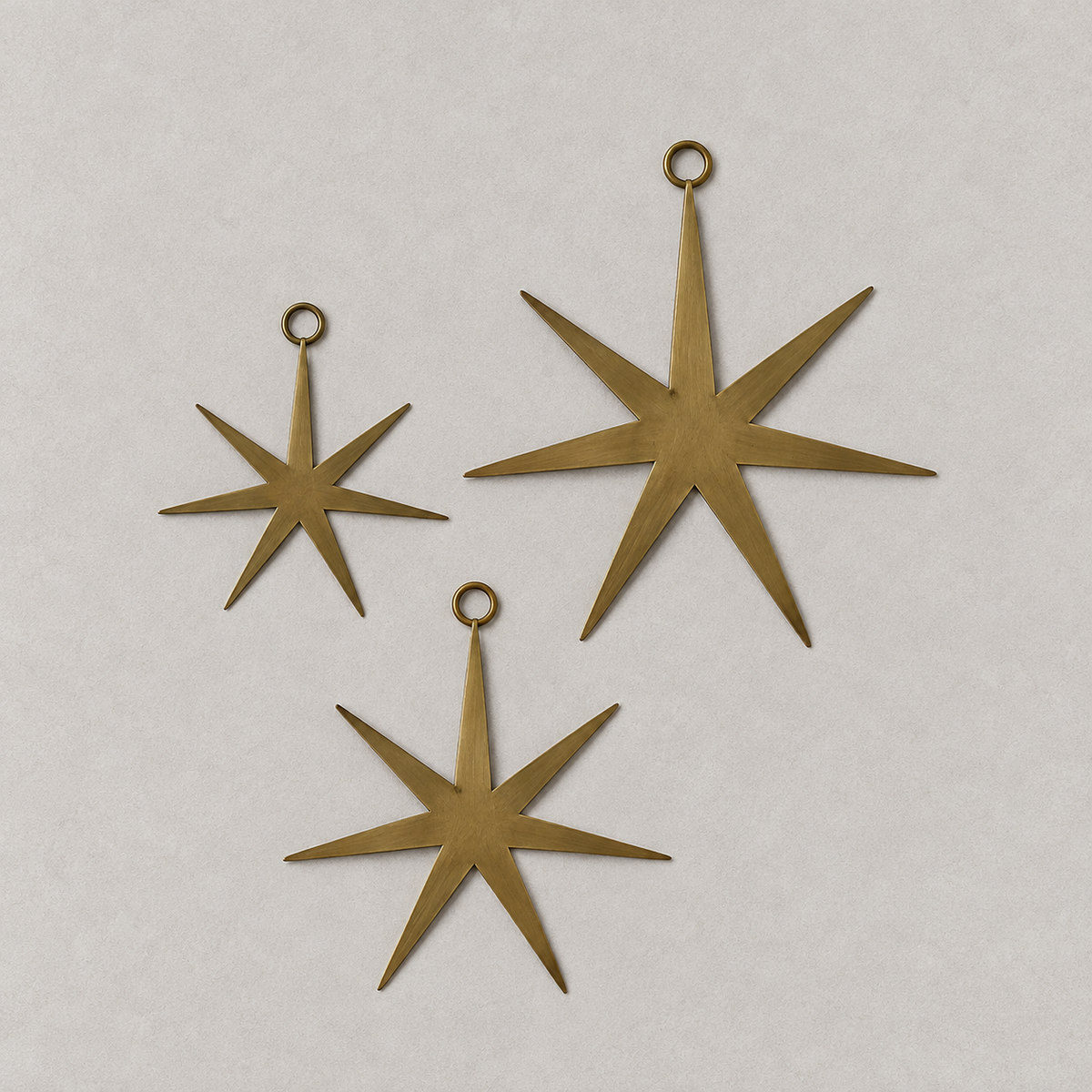 Radiant Brass Star Christmas Hanging Ornament - image 1