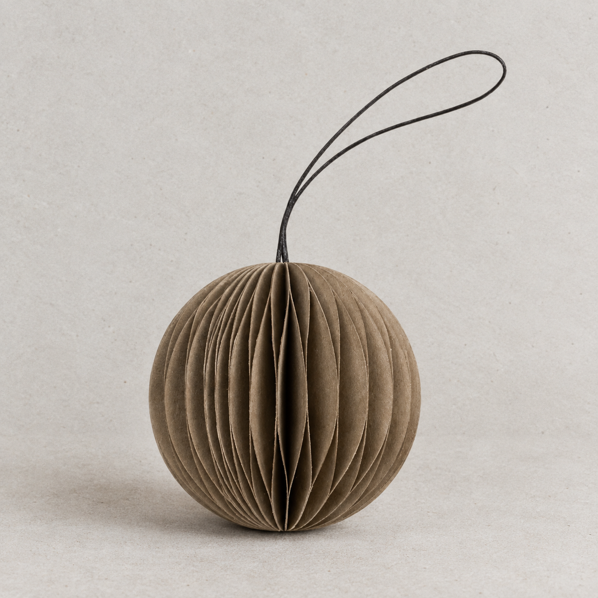2.95-Inch Macchiato Recycled Paper Christmas Ball Ornament - image 1