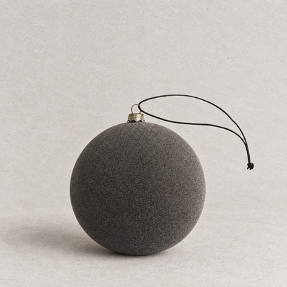 3-Inch Mocha Velvet Christmas Ball Ornament - image 1
