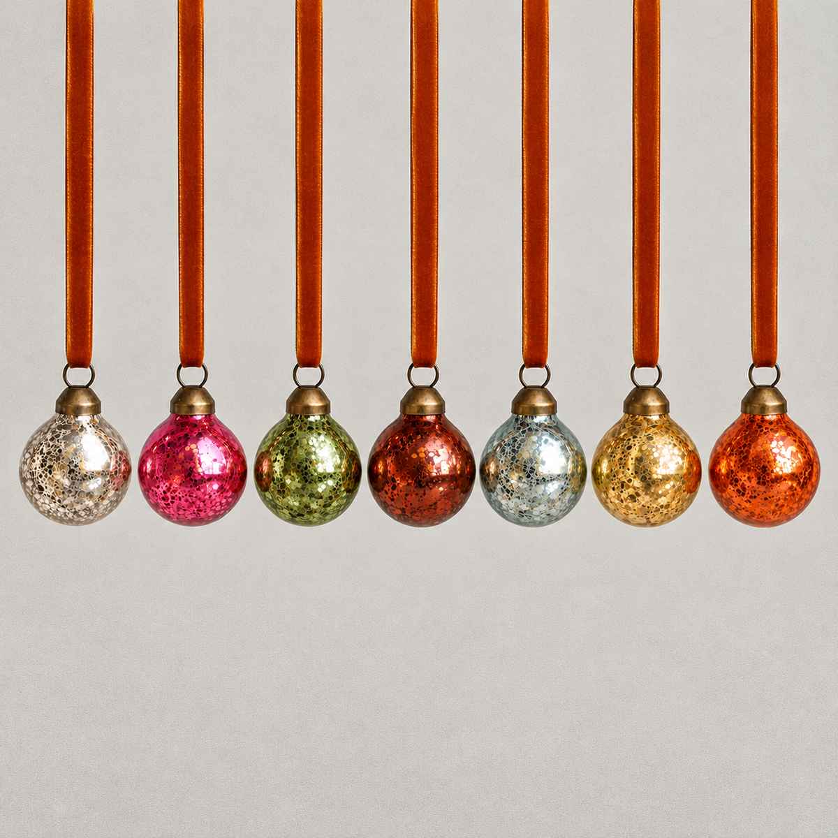 Mini Mercury-Style Glass Christmas Ball Ornament - image 1