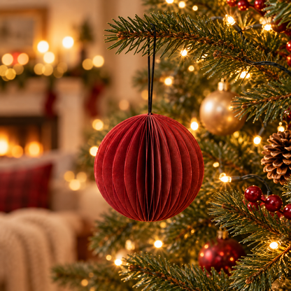 3-Inch Berry Recycled Paper Christmas Ball Ornament - image 2