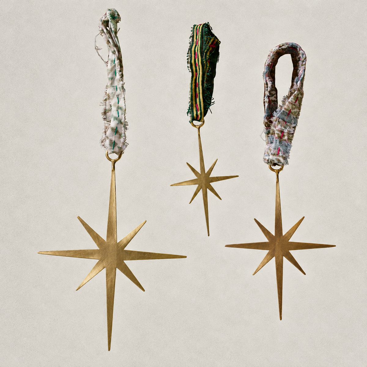 Brass North Star Christmas Hanging Ornament - image 2