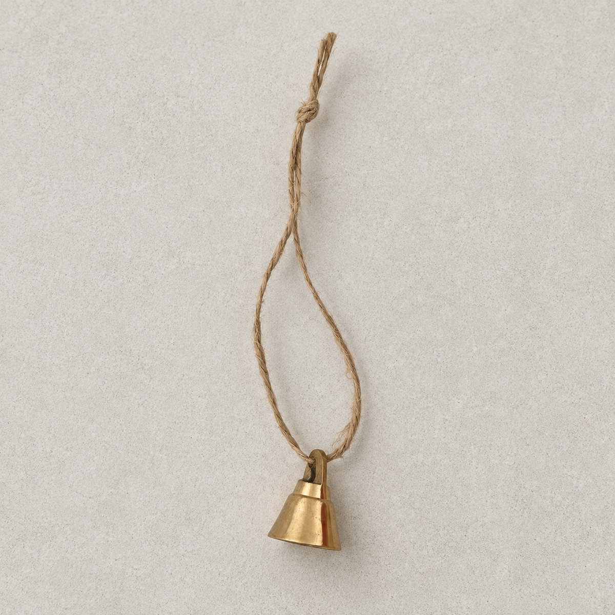 7/8-Inch Brass-Finish Mini Bell Christmas Hanging Ornament - image 1