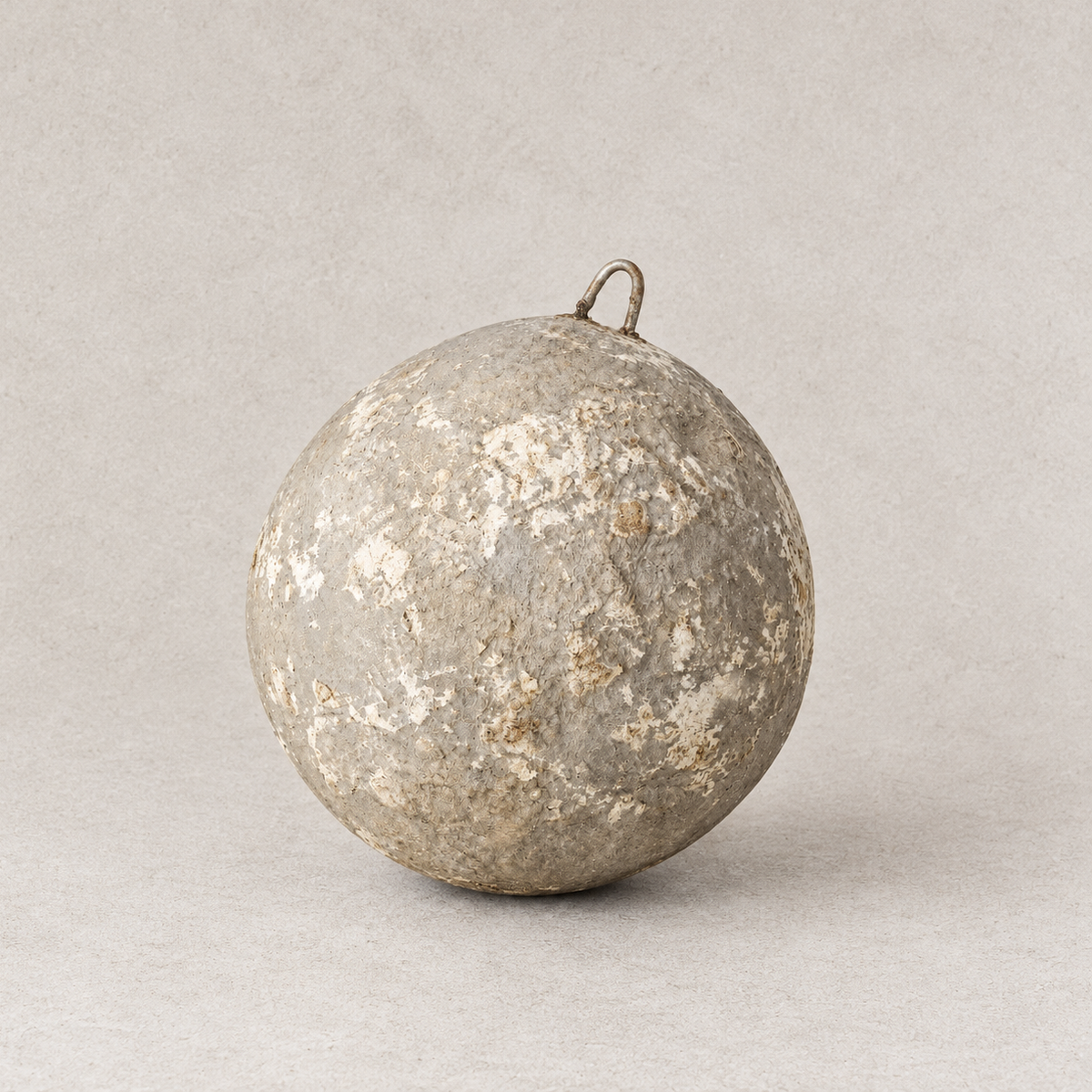 3.5-Inch Recycled Papier-Mache Christmas Ball Ornament - image 1